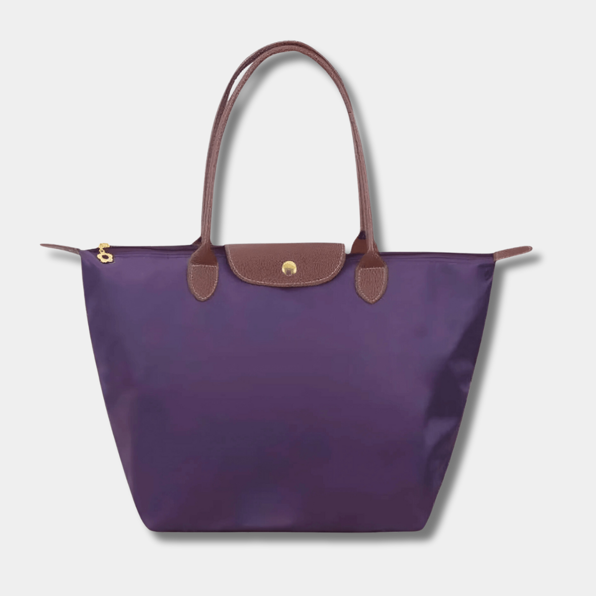 Oxford Skuldertaske – Luksuriøst Design i Oxford Tørklæde og Similicuir Violet Bonusvis
