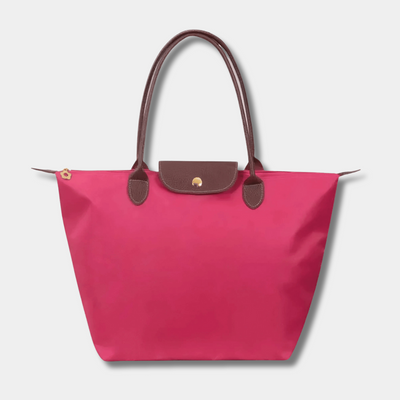 Oxford Skuldertaske – Luksuriøst Design i Oxford Tørklæde og Similicuir Rosa Bonusvis