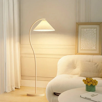 Moderne LED-gulvlampe i stof Bonusvis