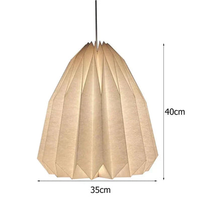 Origami Nordisk Lampe – Minimalistisk Hængelampe i Papir Bonusvis