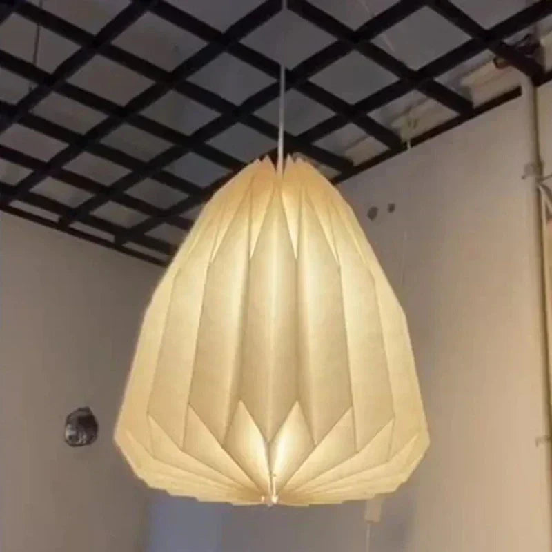 Origami Nordisk Lampe – Minimalistisk Hængelampe i Papir Bonusvis