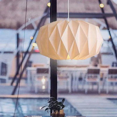 Origami Nordisk Lampe – Minimalistisk Hængelampe i Papir Bonusvis