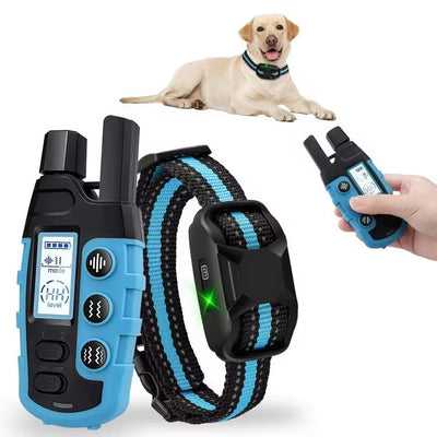 Premium 1000m Hundetræningshalsbånd med Fjernbetjening – Vandtæt, Genopladeligt E-Halsbånd til Alle Hundestørrelser Bonusvis