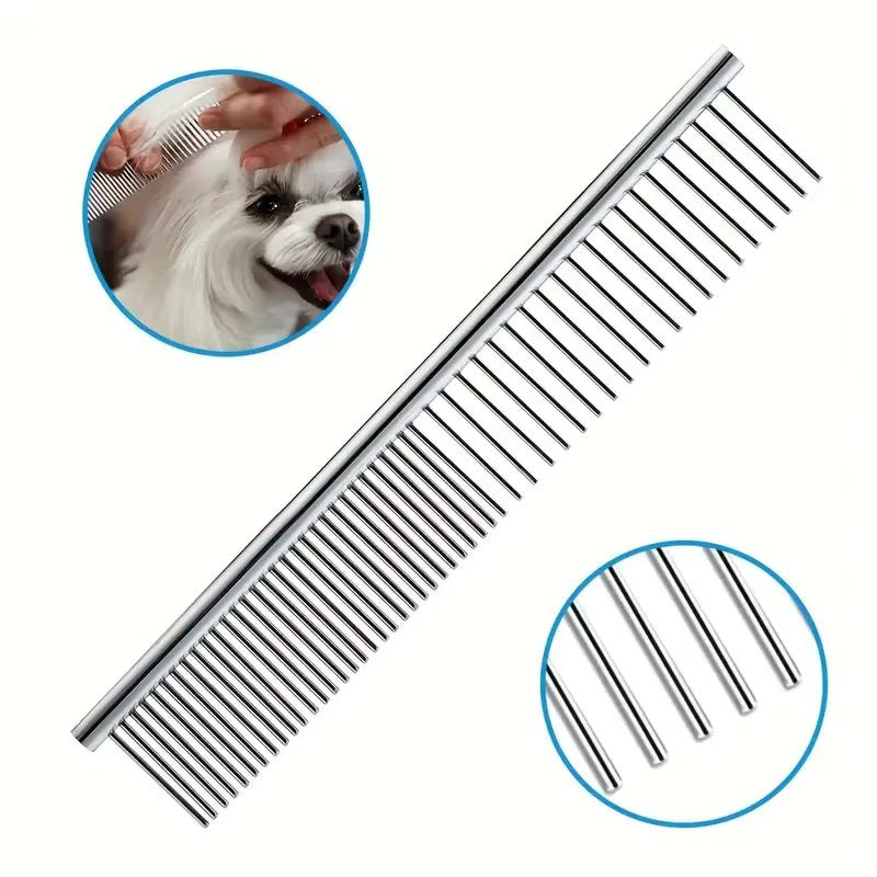 Sikkert Hundesaksesæt med Rundede Spidser – 5 Dele Groomingsæt med Kam og Etui, Rustfrit Stål til Alle Kæledyr Bonusvis