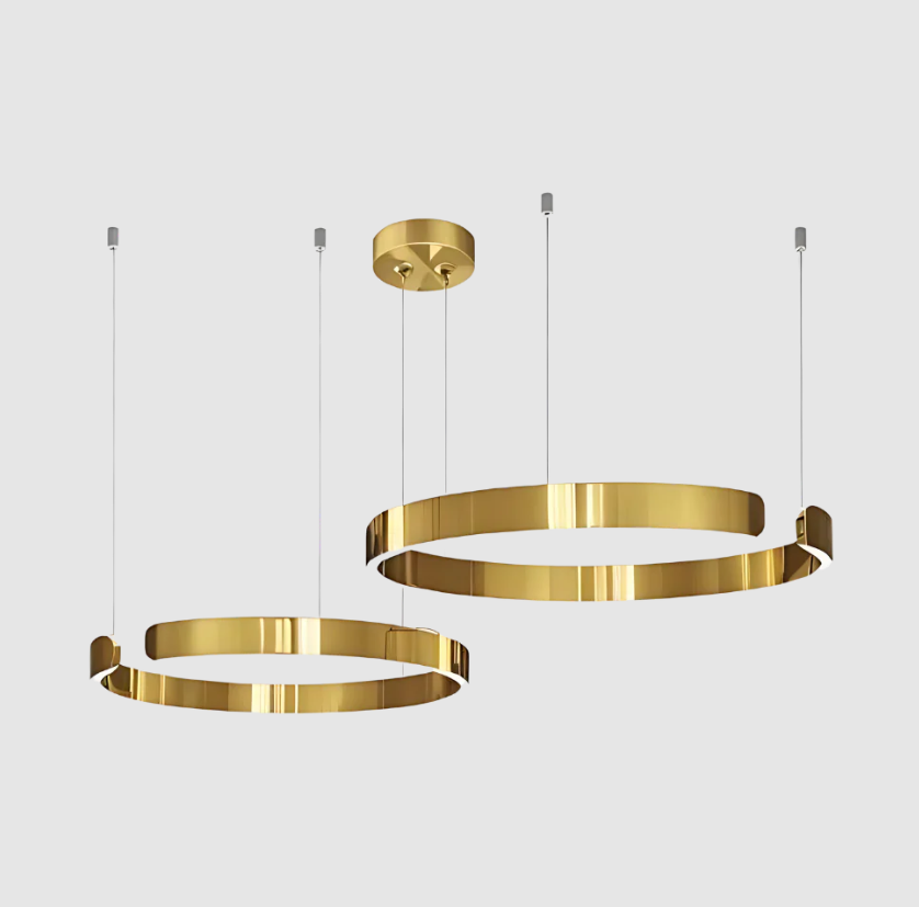 Plafonnier LED i Aluminium og Akrilik – Elegant og Justerbar Belysning Satin Guld Bonusvis