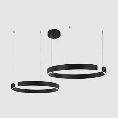 Plafonnier LED i Aluminium og Akrilik – Elegant og Justerbar Belysning Midnats Sort Bonusvis