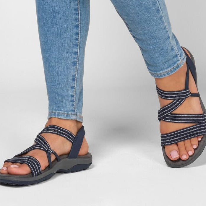 Odellia Ortopædiske Sandaler – Elegante Komfortsandaler med Justerbar Pasform Blå Bonusvis