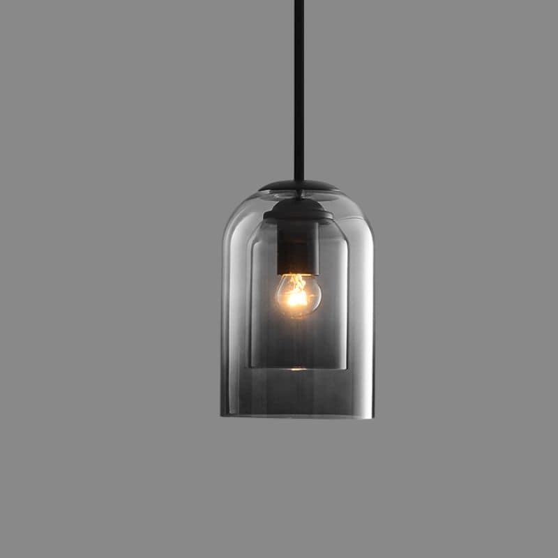 Moderne Pendellampe i Farvet Glas – Elegant Design til Hjem og Erhverv Grå Bonusvis