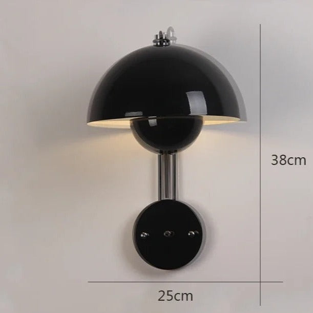 NatureGlow - Elegant væglampe med energieffektiv LED-belysning Sort Bonusvis