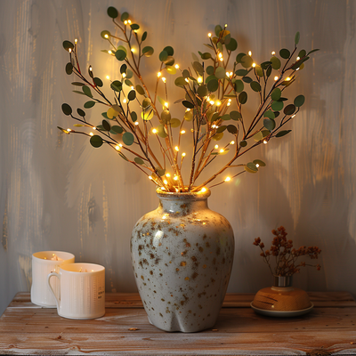 Lysgrene LED – Naturlig Elegance til Dit Hjem Oliven gren Bonusvis