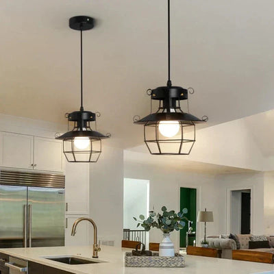 RustiCage Industriel Plafondslampe – Vintage Design med Metalstruktur Bonusvis