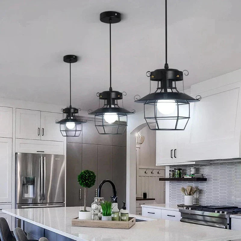 RustiCage Industriel Plafondslampe – Vintage Design med Metalstruktur Bonusvis