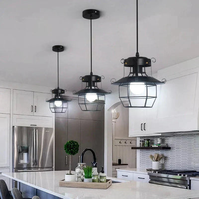 RustiCage Industriel Plafondslampe – Vintage Design med Metalstruktur Bonusvis