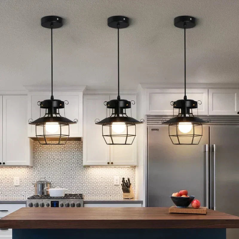 RustiCage Industriel Plafondslampe – Vintage Design med Metalstruktur Varm hvid Bonusvis