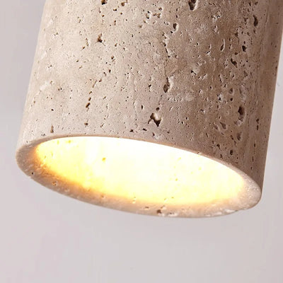 PierreLuxe Indbygget Lystkrone – Elegance med Naturlig Travertin og LED-belysning Bonusvis