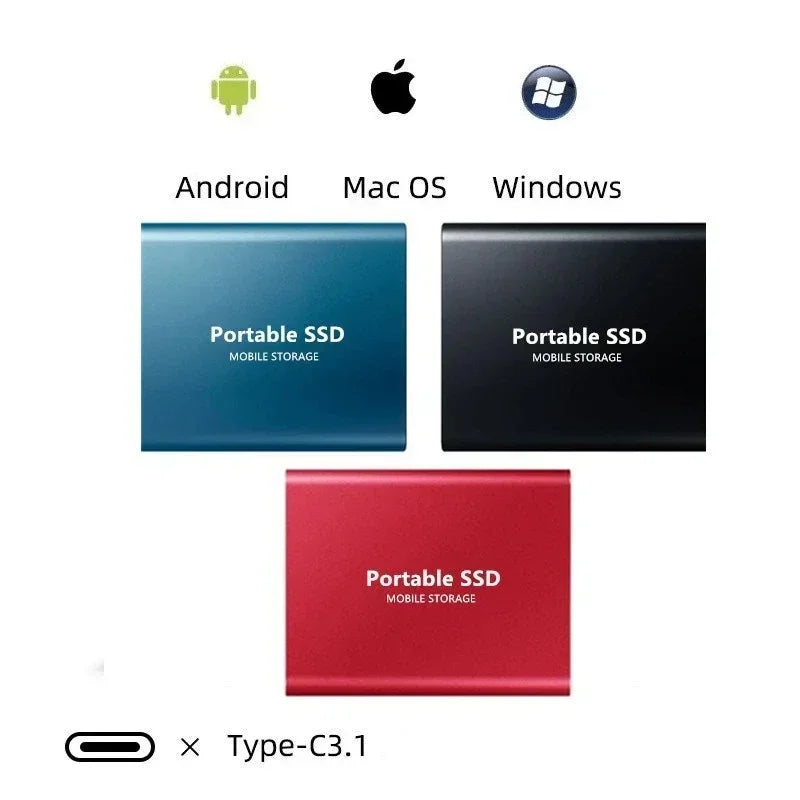 DataCore Ultra Ekstern SSD – Højhastigheds Bærbar Harddisk med Stødsikkert Design og Universel Kompatibilitet Bonusvis