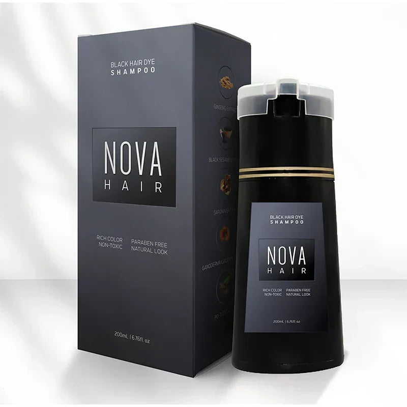 NovaHair Instant Farveshampoo – Hurtig og Skånsom Hårfarve uden Ammoniak Bonusvis
