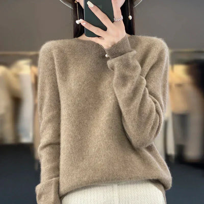 Merinould Pullover 100% Australsk – Luksus og Komfort til Koldere Måneder Kamelfarvet Bonusvis