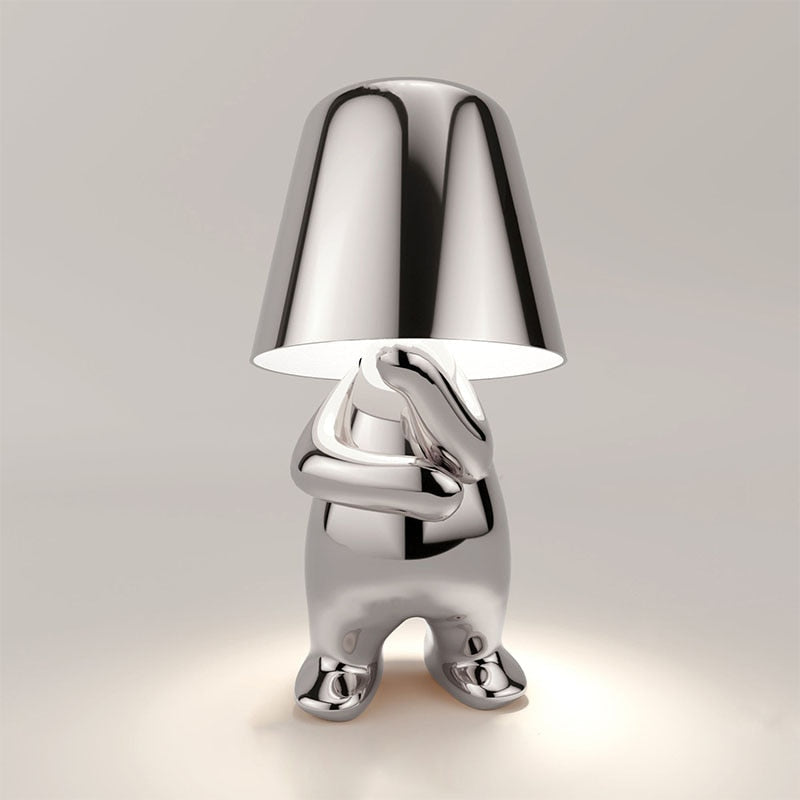 TranquilGlow - Stilfuld lampe med varm og afslappende belysning At tænke i Sølv Bonusvis