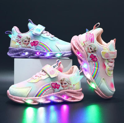 Elsa Lysende Børnesneakers med LED-Lys – Magi ved Hvert Skridt Bonusvis