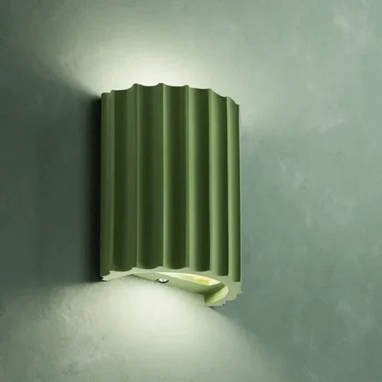 GlowResin Moderne Væglampe i Resin – Elegant LED Belysning til Dit Hjem grøn Bonusvis