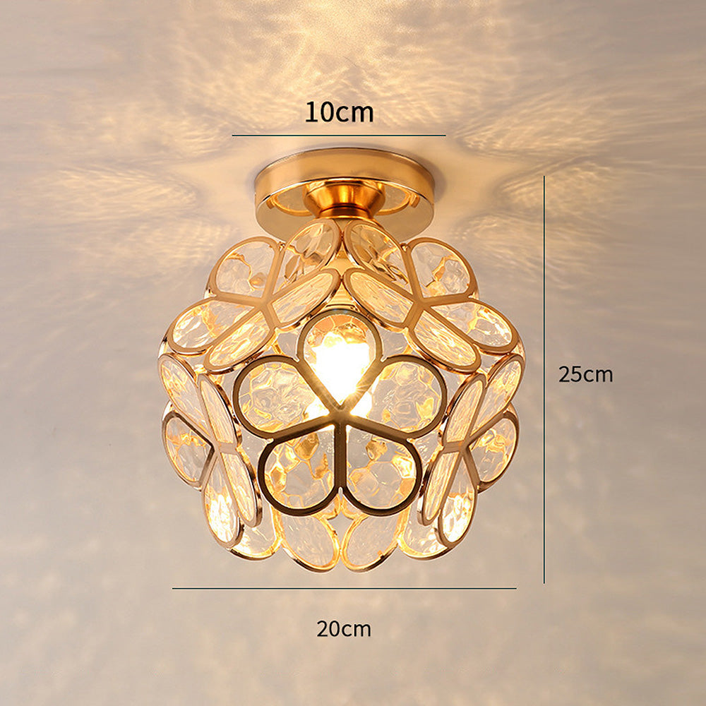 Design blomster stil glas hall loftsbelysning Bonusvis