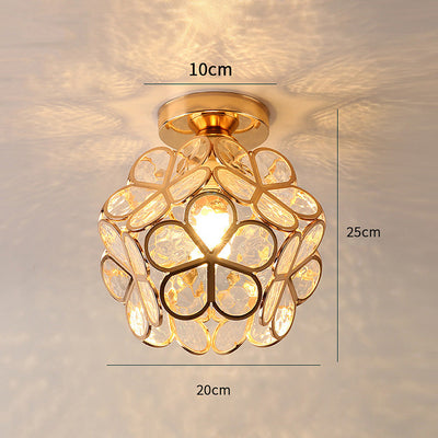 Design blomster stil glas hall loftsbelysning Bonusvis