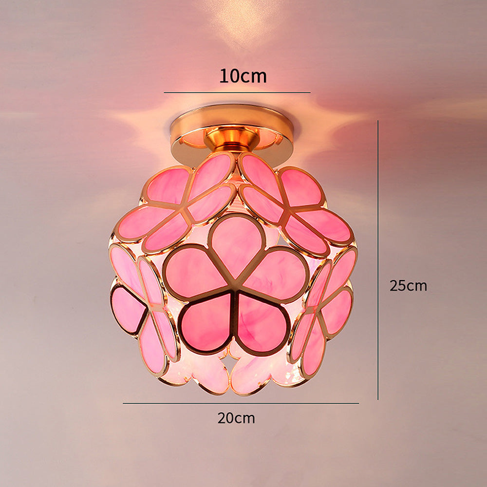 Design blomster stil glas hall loftsbelysning Bonusvis