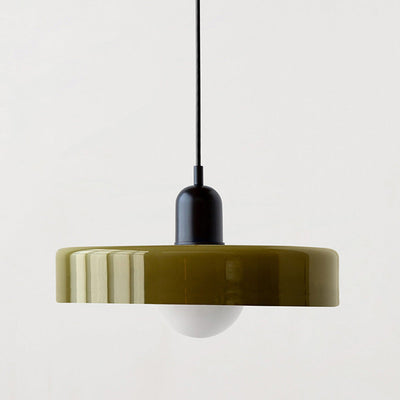 GeoGlow - Elegant Bauhaus pendellampe i farvet glas Grøn Sort Bonusvis