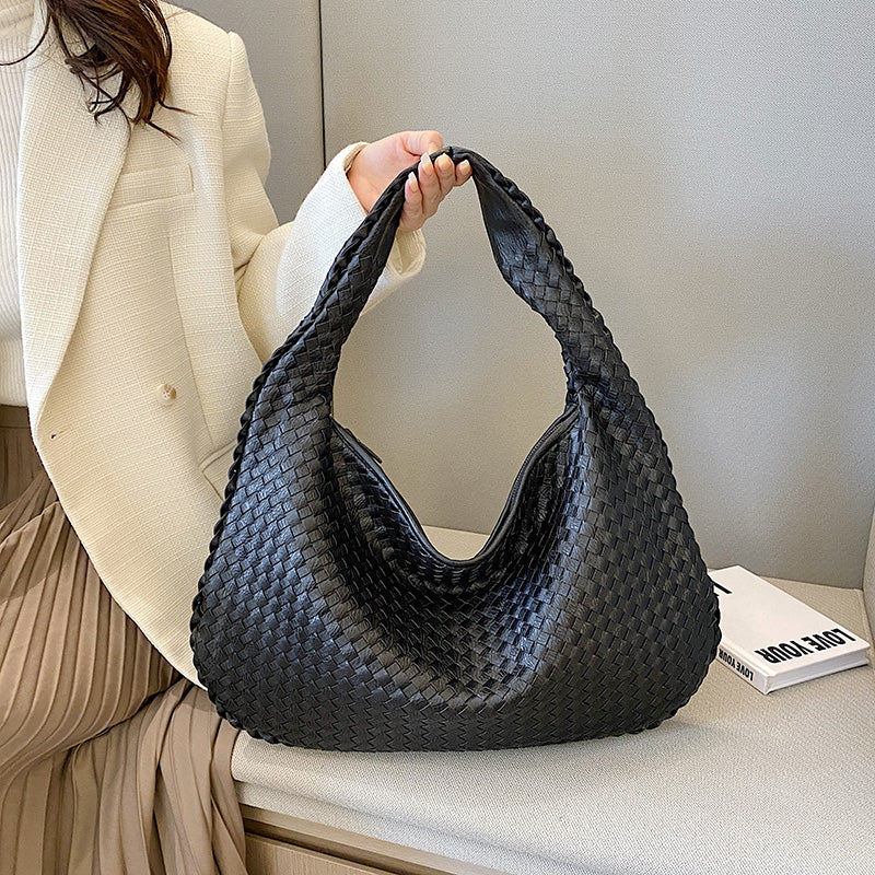 Margo Woven Umhængetaske – Elegant og Praktisk Taske med Tidssvarende Design Sort En størrelse Bonusvis