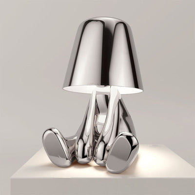 TranquilGlow - Stilfuld lampe med varm og afslappende belysning Afslappende Sølv Bonusvis
