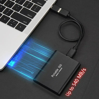 DataCore Ultra Ekstern SSD – Højhastigheds Bærbar Harddisk med Stødsikkert Design og Universel Kompatibilitet Bonusvis