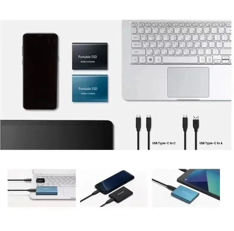 DataCore Ultra Ekstern SSD – Højhastigheds Bærbar Harddisk med Stødsikkert Design og Universel Kompatibilitet Bonusvis