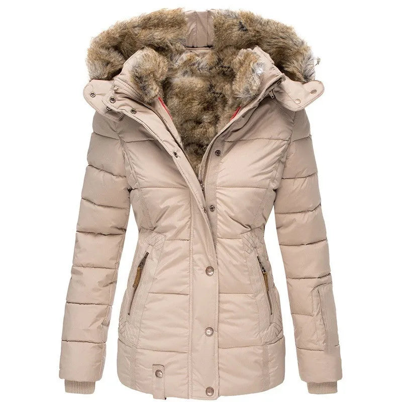Tommy | Elegant Bontjas med Hætte – Vinterjakke til -40°C med Isolering Beige Bonusvis