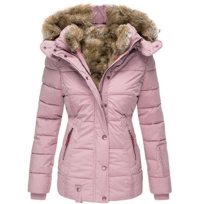 Tommy | Elegant Bontjas med Hætte – Vinterjakke til -40°C med Isolering Rosa Bonusvis