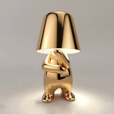GlowHeld LED Lampe – Trådløs Bordlampe med Elegant Design Guldtænker Bonusvis