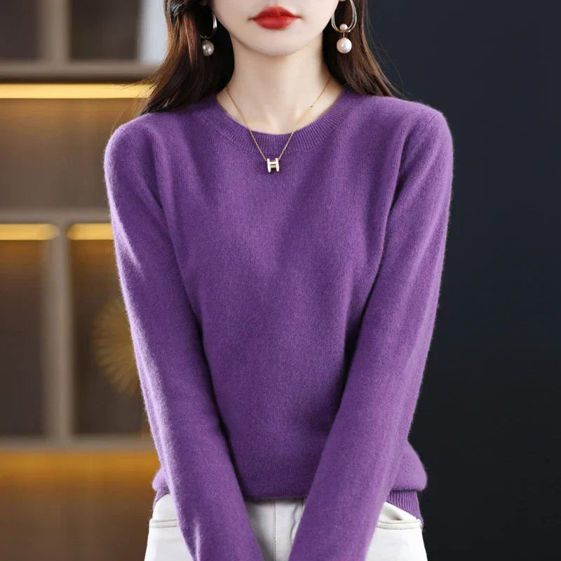 Cachemire Pullover – Luksuriøs og Ample til Stilfulde Vinterdage Violet Bonusvis