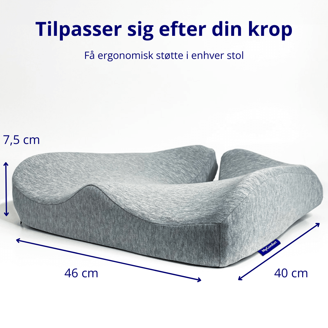 OrthoSeat Siddepude med Memory Skum – Ergonomisk Aflastning til Haleben, Hofter og Ryg Bonusvis