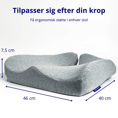 OrthoSeat Siddepude med Memory Skum – Ergonomisk Aflastning til Haleben, Hofter og Ryg Bonusvis