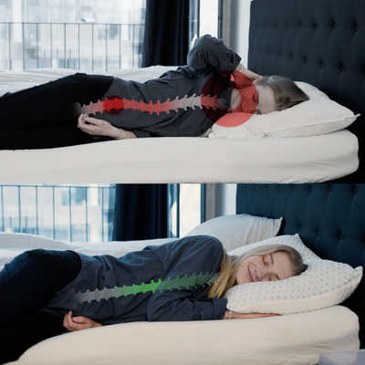 Adaptivo Justerbar Memory Foam Pude – Ergonomisk Hovedpude med Kold og Varm Side Bonusvis