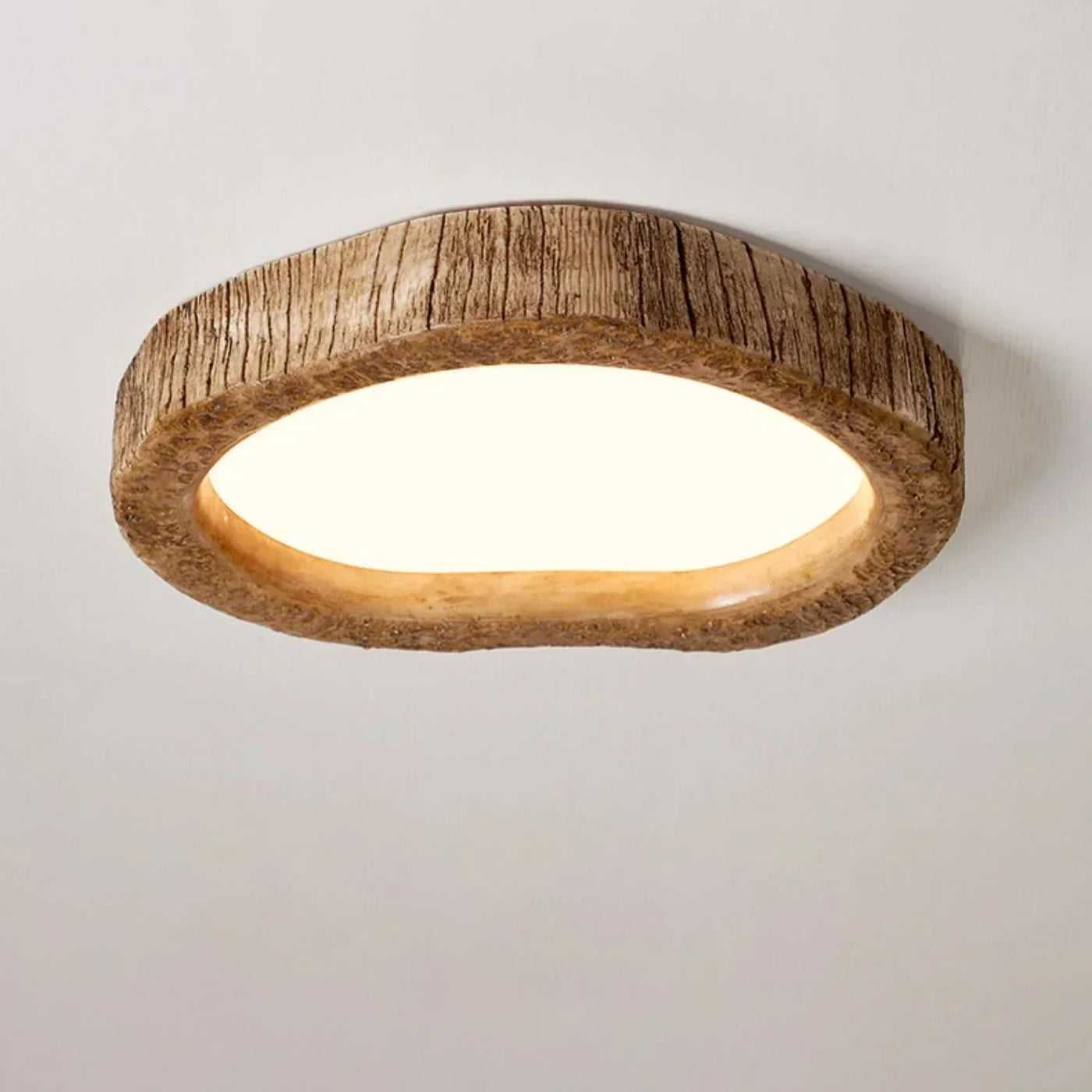 Rustik LED Plafonnier – Effekt af Træ for en Varm og Afslappende Atmosfære 54 cm Bonusvis