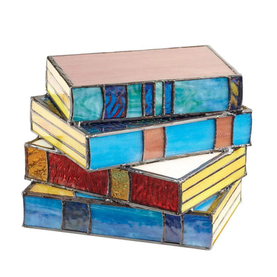 GlassNovel Lampe – Kunstnerisk Lampe i Farvet Glas, Inspireret af Litteratur Bonusvis