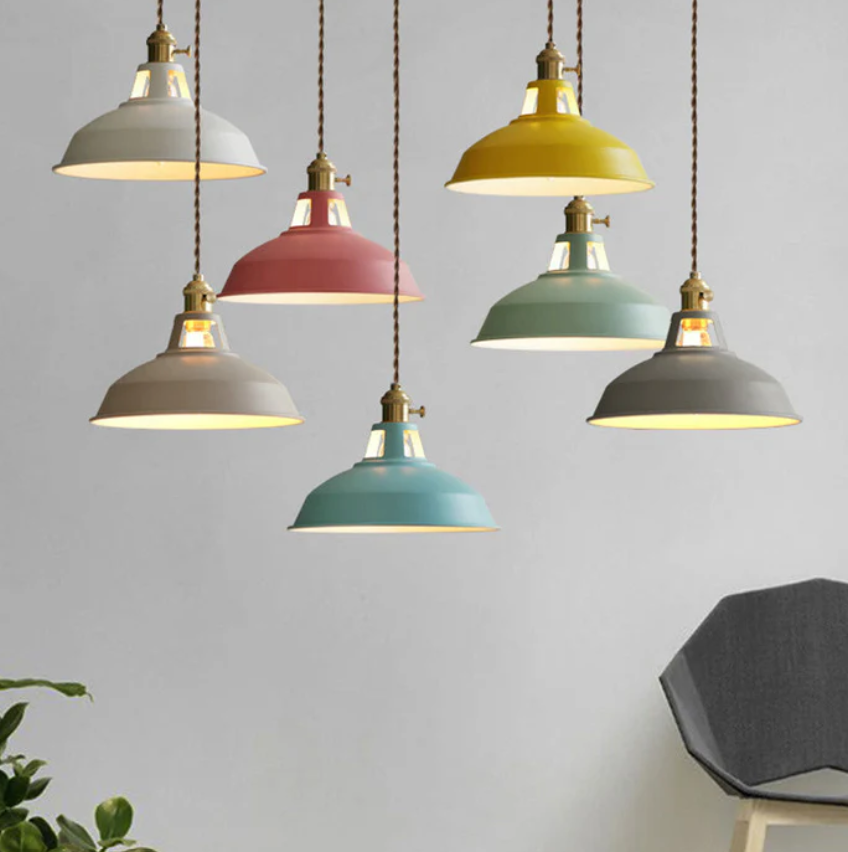 Retro Industriel Pendellampe i Metal – Stilfuld og Alsidig Belysning Bonusvis