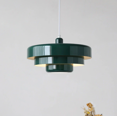 Bauhaus Mid-Century Pendel – Ikonisk Jernlampe med Justerbar Længde Grøn Bonusvis