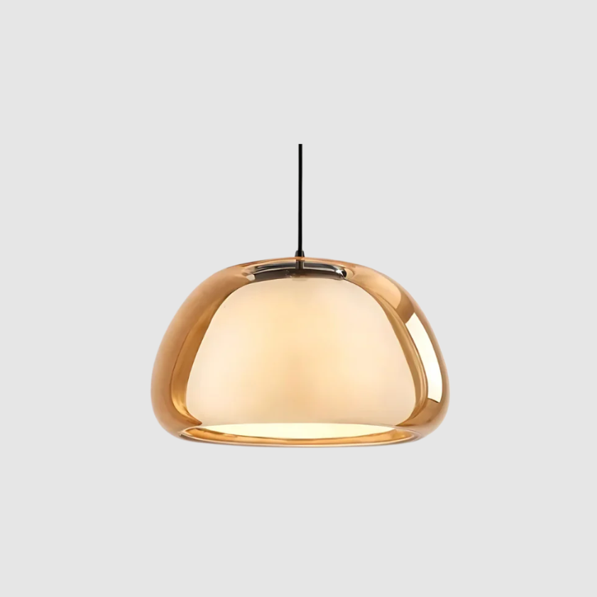 Elegance Pendel – Glass og Metal Lampe til Perfekt Atmosfære Strålende Rav Bonusvis