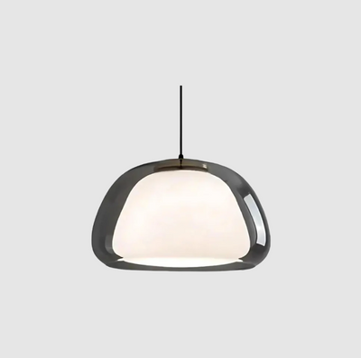 Elegance Pendel – Glass og Metal Lampe til Perfekt Atmosfære Røggrå Bonusvis