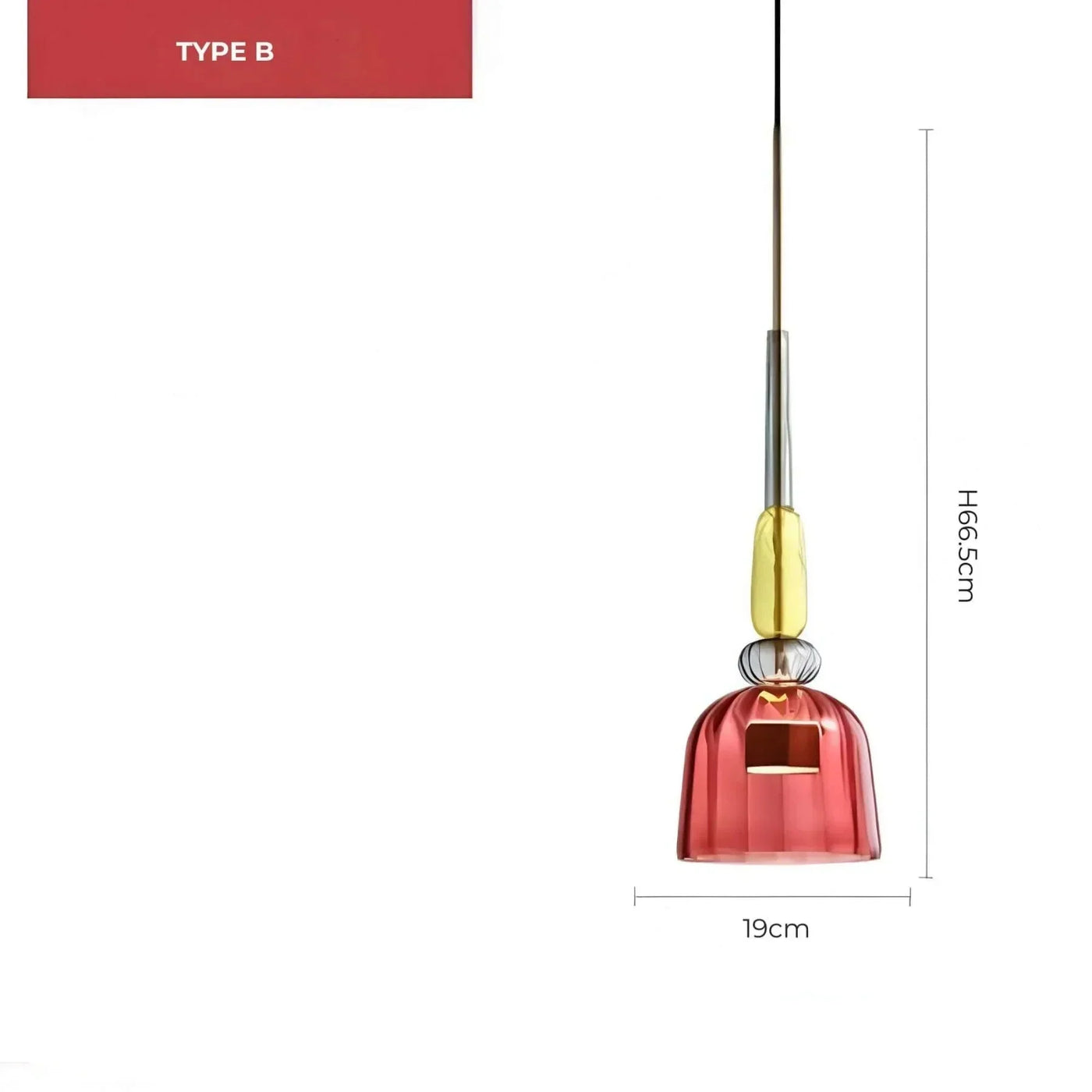 Farverig Glas Pendel – Moderne Lampe til Stilfuld Belysning Bonusvis
