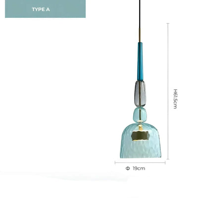 Farverig Glas Pendel – Moderne Lampe til Stilfuld Belysning Bonusvis