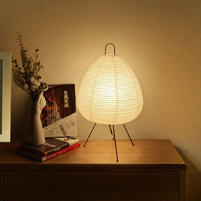 WabiGlow Bordlampe – Japansk Wabi-Sabi Design med Blødt Diffust Lys Bonusvis