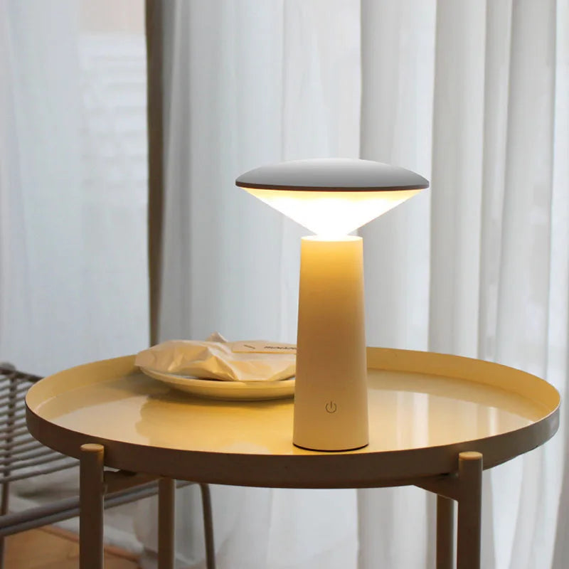 LumiVibe Trådløs Bordlampe – Moderne Design med Justerbar Lysstyrke Hvid Bonusvis